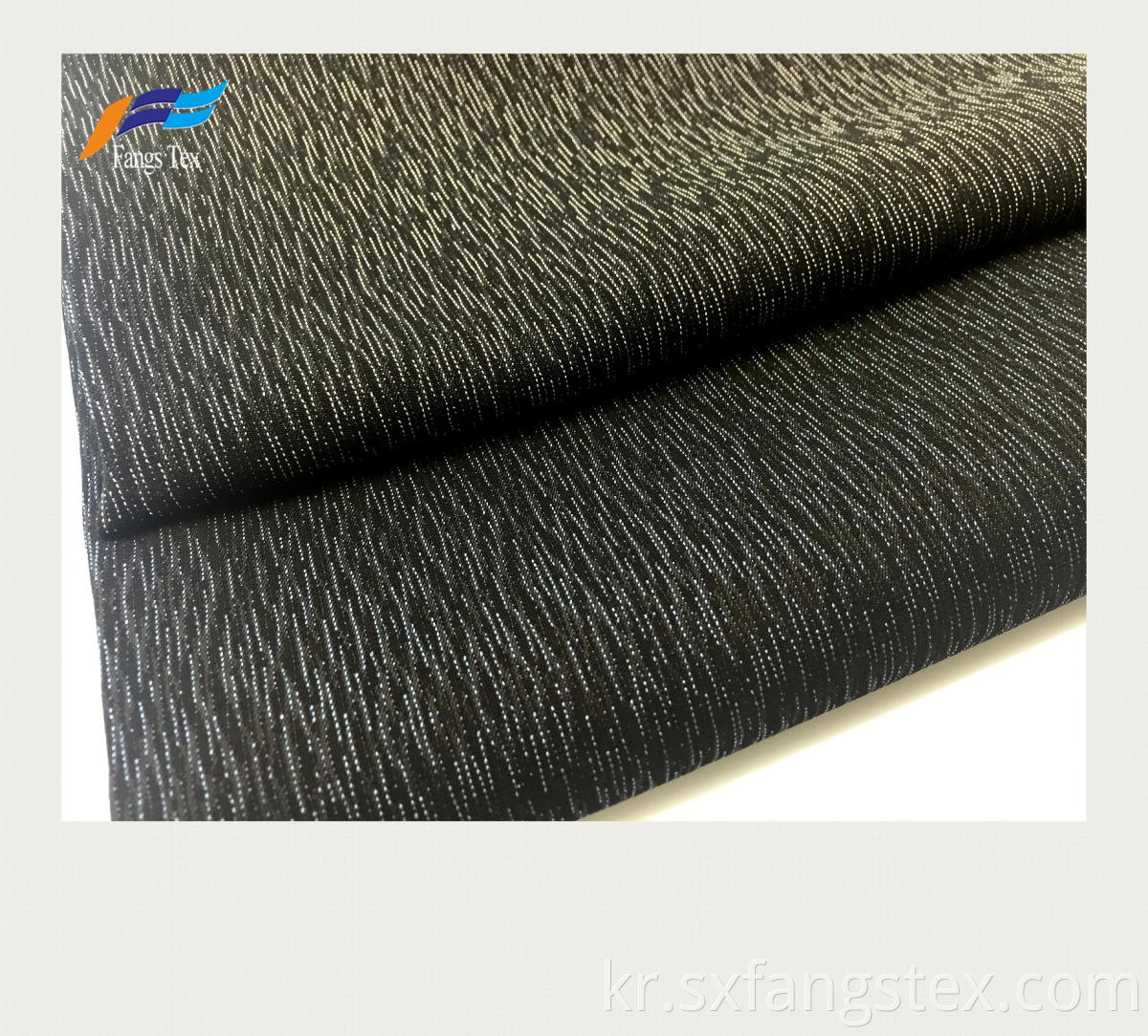 Jacquard Pine Skin 100% Polyester Black Abaya Fabric